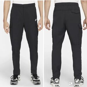 Nike Men's Casual Solid Black Sports Pants/Trousers/Joggers Actual Sz 28-32 x 28